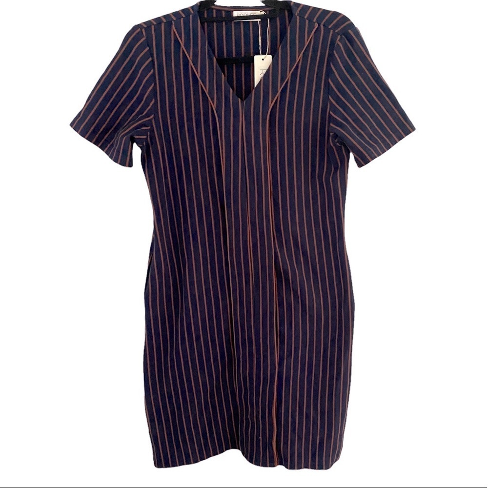 Roolee Mom Maternity Striped Shift Dress